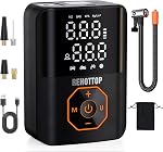 Tire Inflator Portable Air Compressor, 160PSI Tire Inflator for Car, 6X Faster Air Compressor with Digital Pressure Gauge, Tire Pump for Car, Motorcycle, Bike and Ball