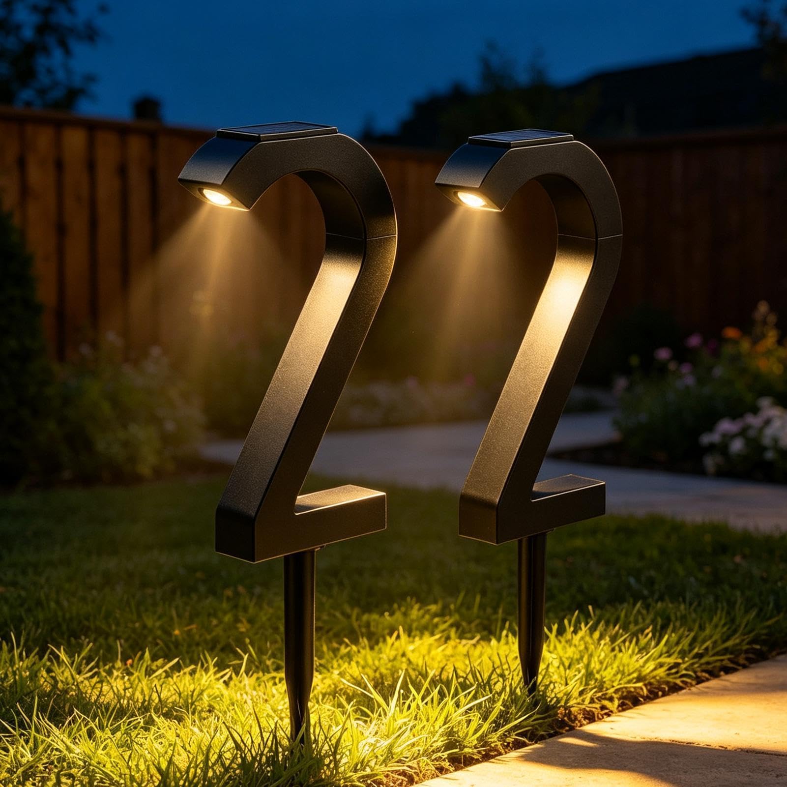 Lampes Solaires D' Lampe D'Éclairage Étanche Sur Piquet Forme Numéro 2