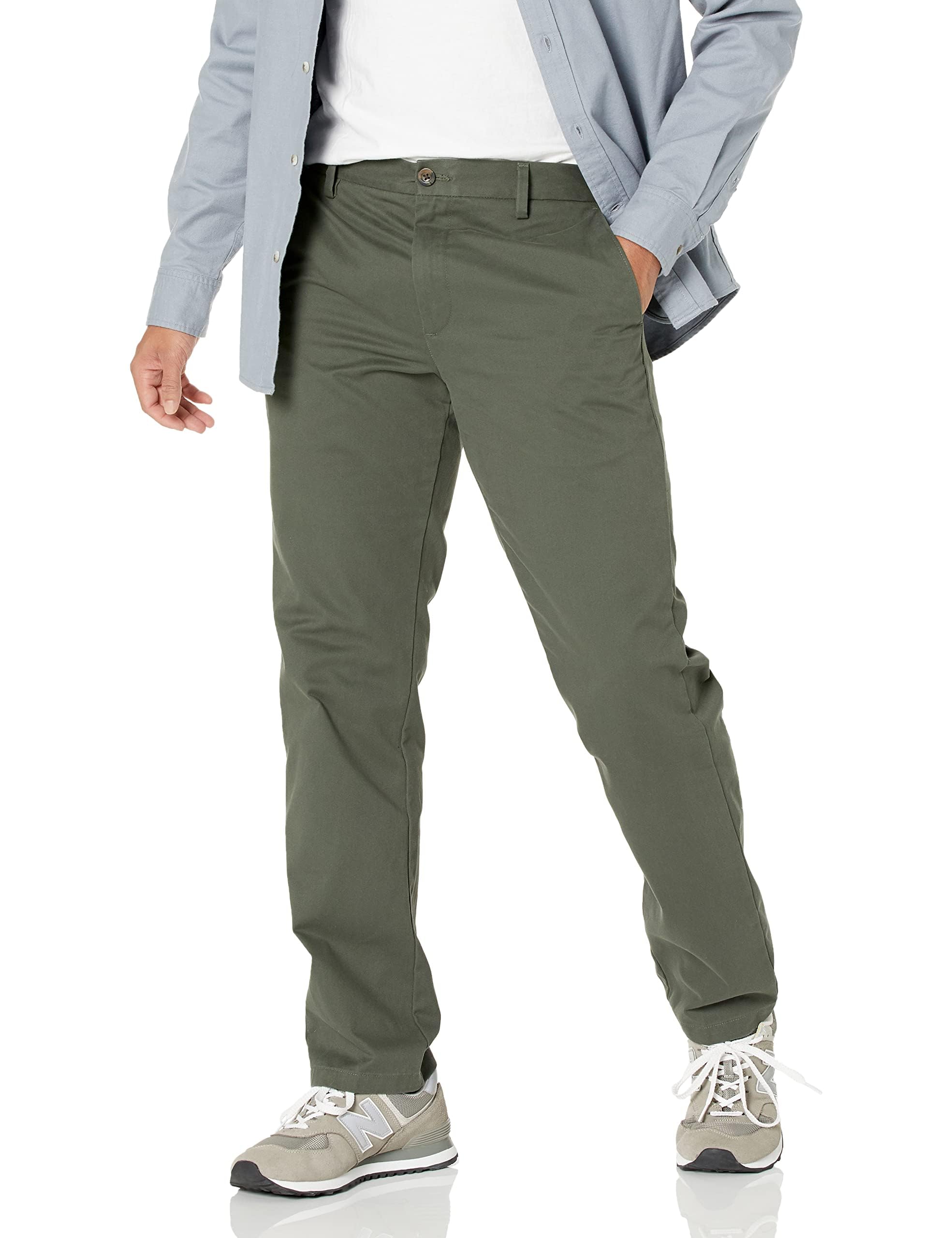 Amazon Essentials Men's Slim Fit Wrinkle-Resistant Flat-Front Work Chino Trousers