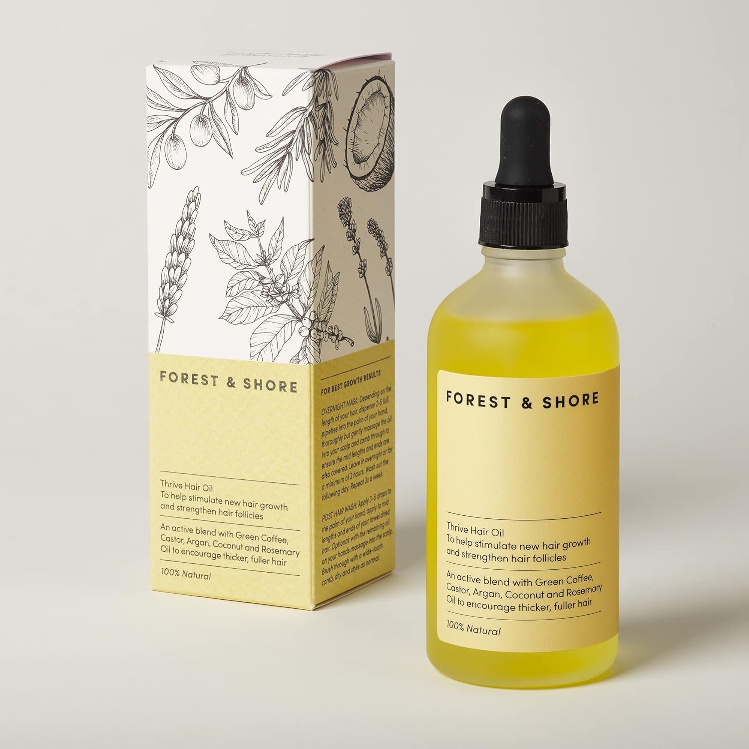 Soins des Cheveux et Huile pour la Pousse des Cheveux à l'Huile de Ricin et d'Huile de Coco, Masque Capillaire pour une Pousse des Cheveux Très Rapide avec de l'Huile de Romarin