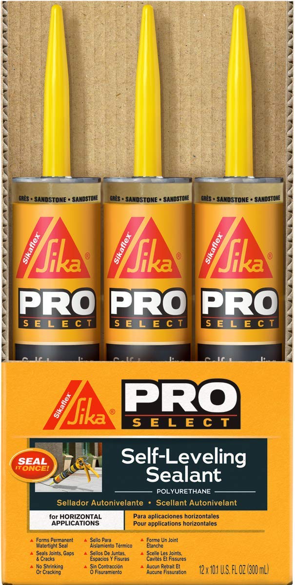 Sikaflex Self Leveling Sealant, Sandstone, Polyurethane with an Accelerated Curing Capacity for Sealing Horizontal Expansion Joints in Concrete, 29 fl. oz Cartridge (Pack of 12)