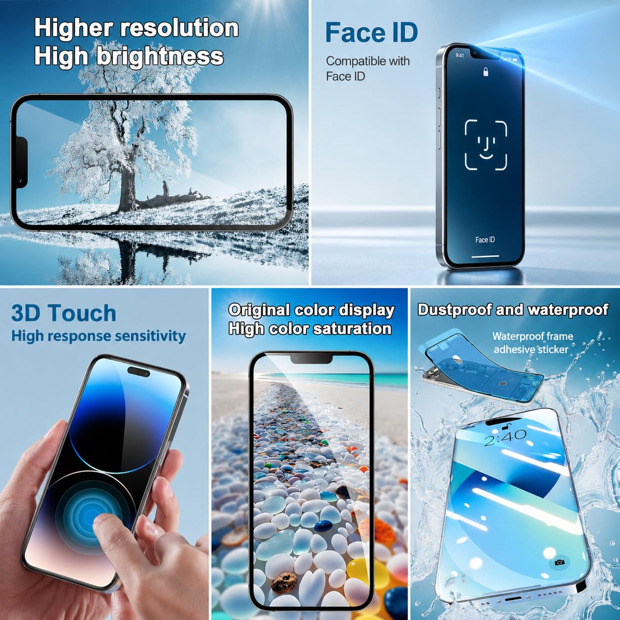 Amazon.com: for iPhone 14 Pro Screen Replacement ，6.1 inch LCD