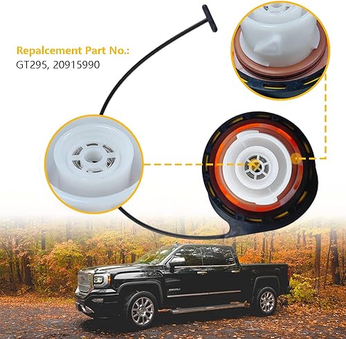 Miniatura 3 de Tapa de gasolina E85, tapa del depósito de combustible  Compatible con Chevrolet Chevy Silverado 1500 Suburban 1500 Tahoe Avalanche, Cadillac