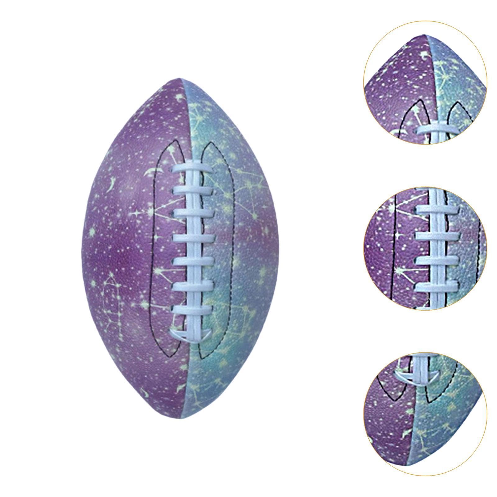 Balón de Rugby Luminoso Resistente Confeccionado en Caucho Flexible con Superficie Antideslizante Y Costura de Precisión Portátil para Entrenamiento D