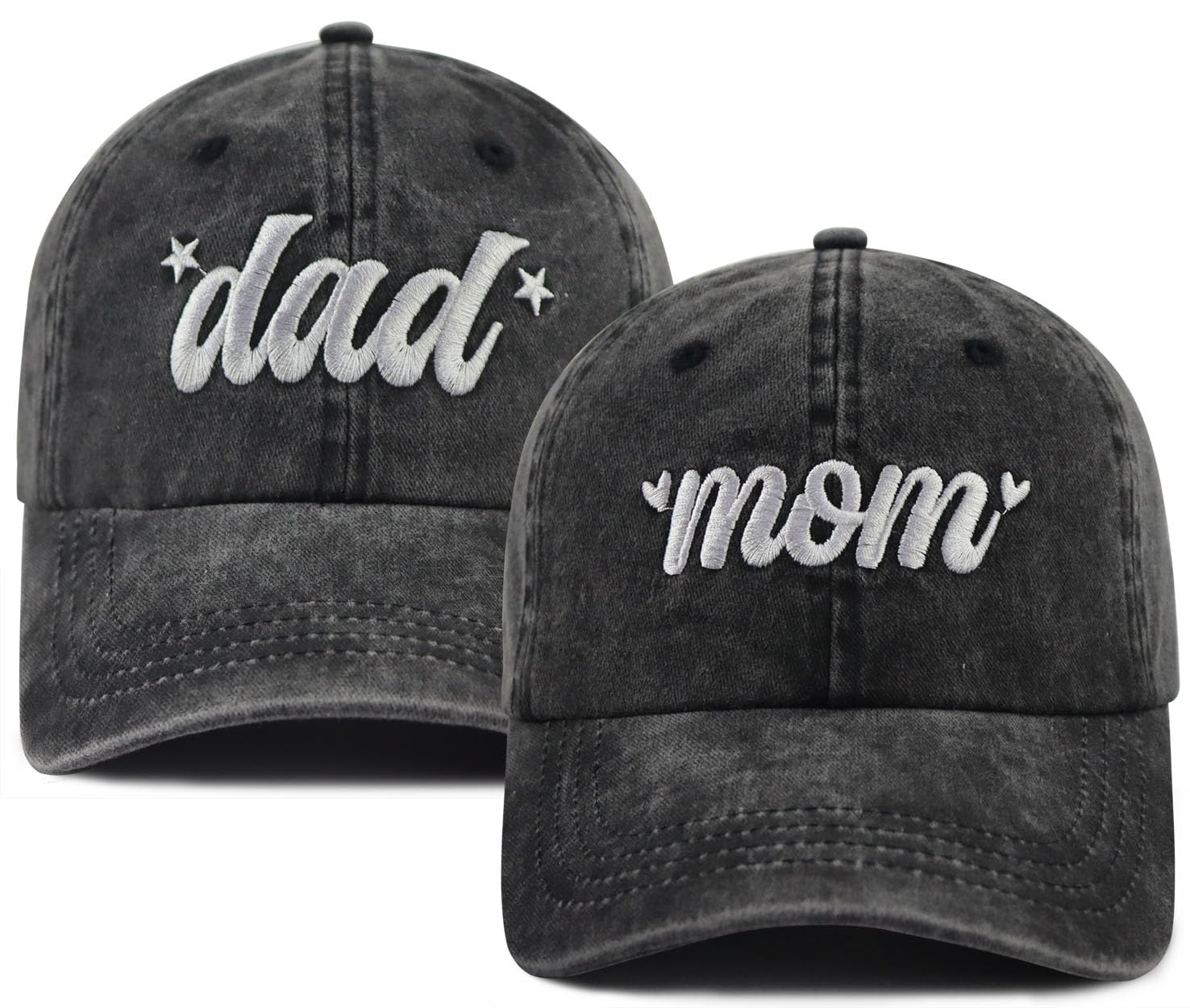 Mom and Dad Hats for Men Women Adjustable Cotton Embroidered Mothers Fathers Day Papa Mama Baseball Cap