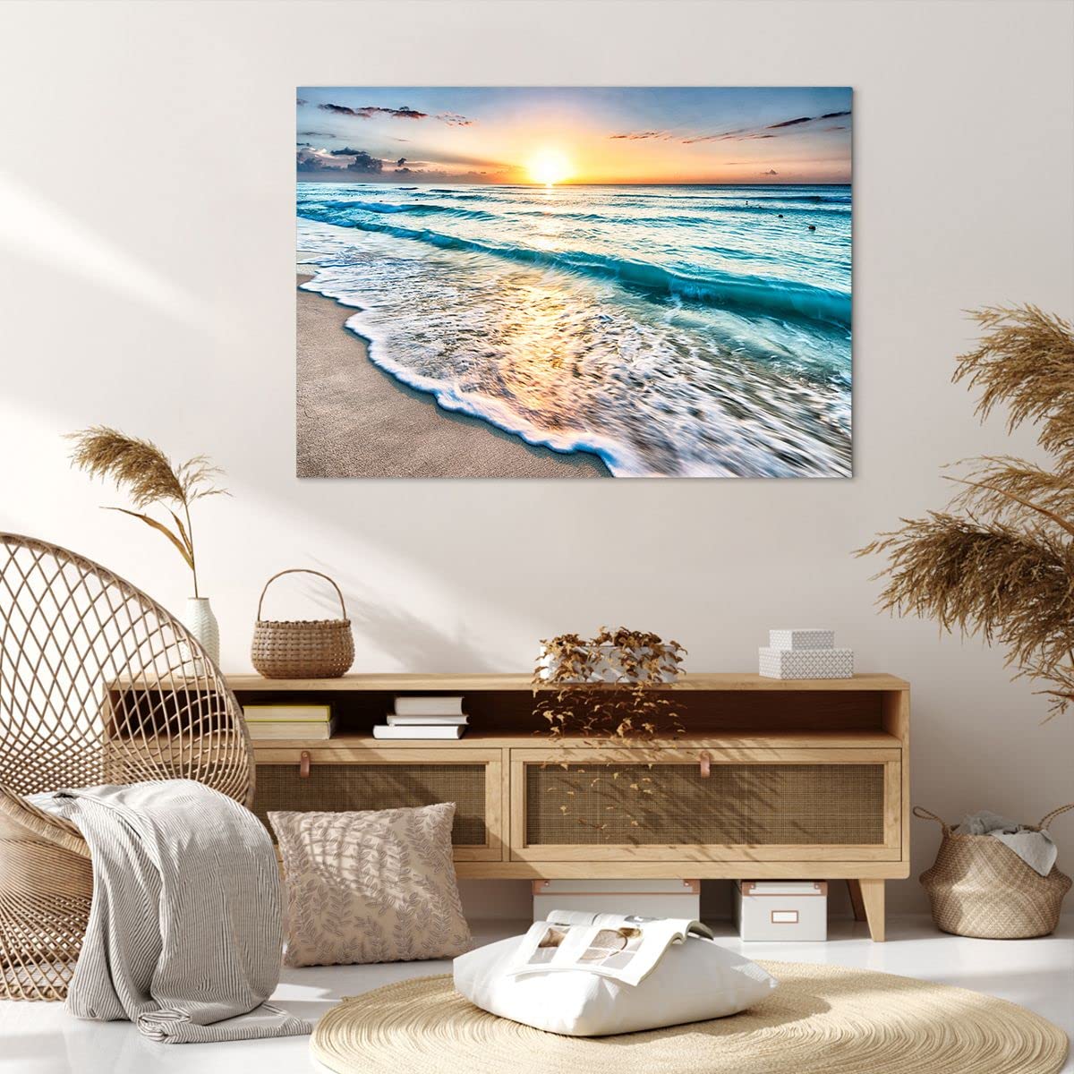 Quadro Mare E Barche 2 - Stampa Su Tela 100x70 Per Soggiorno O Camera Da Letto