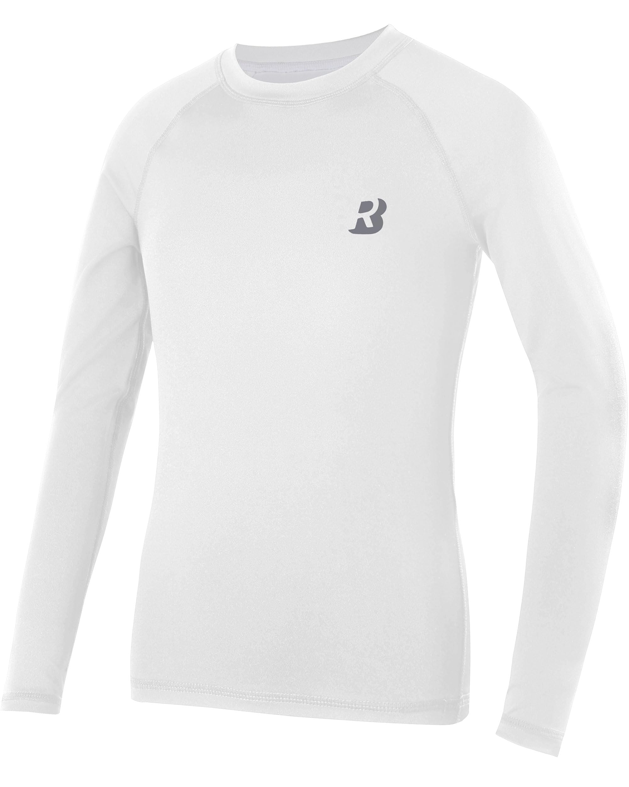 Roadbox Kompressionsshirts für Jungen 1-2 Pack, Sportshirt Langarm & Kurzarm, Atmungsaktives Unterziehshirt Kinder, Skiunterwäsche Fußball Laufen