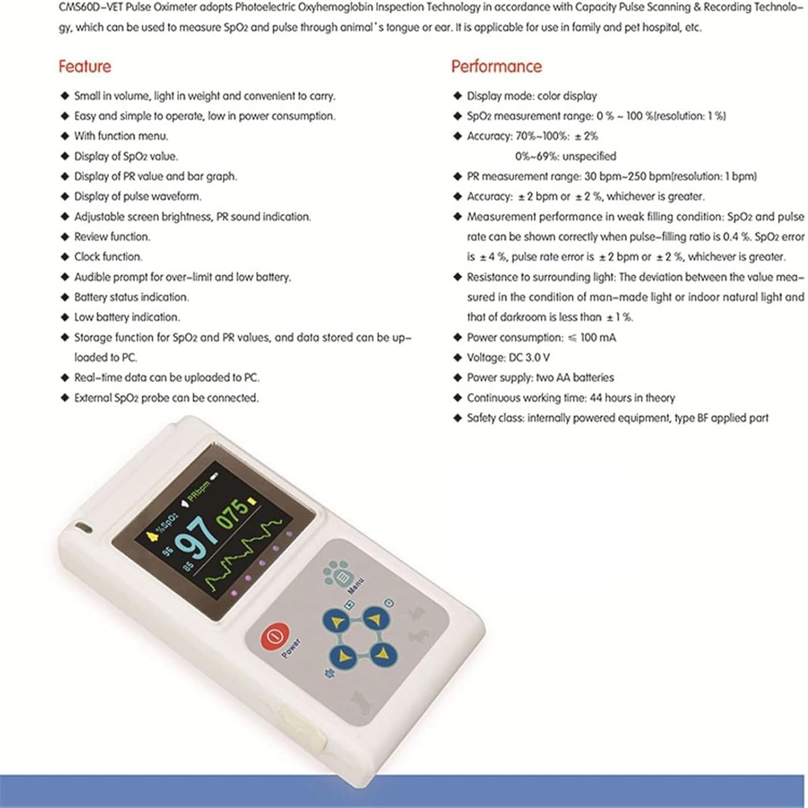 Tragbares Veterinär-Blutdruckmessgerät, Veterinär-Pulsoximeter, 1,8-Zoll-LCD-Display, Mit Wiedergabe-, Echtzeit-Übertragungs- Und Speicherfunktion, Pulsfrequenzmessgerät Für Katzen/Hunde, Für Zuhause