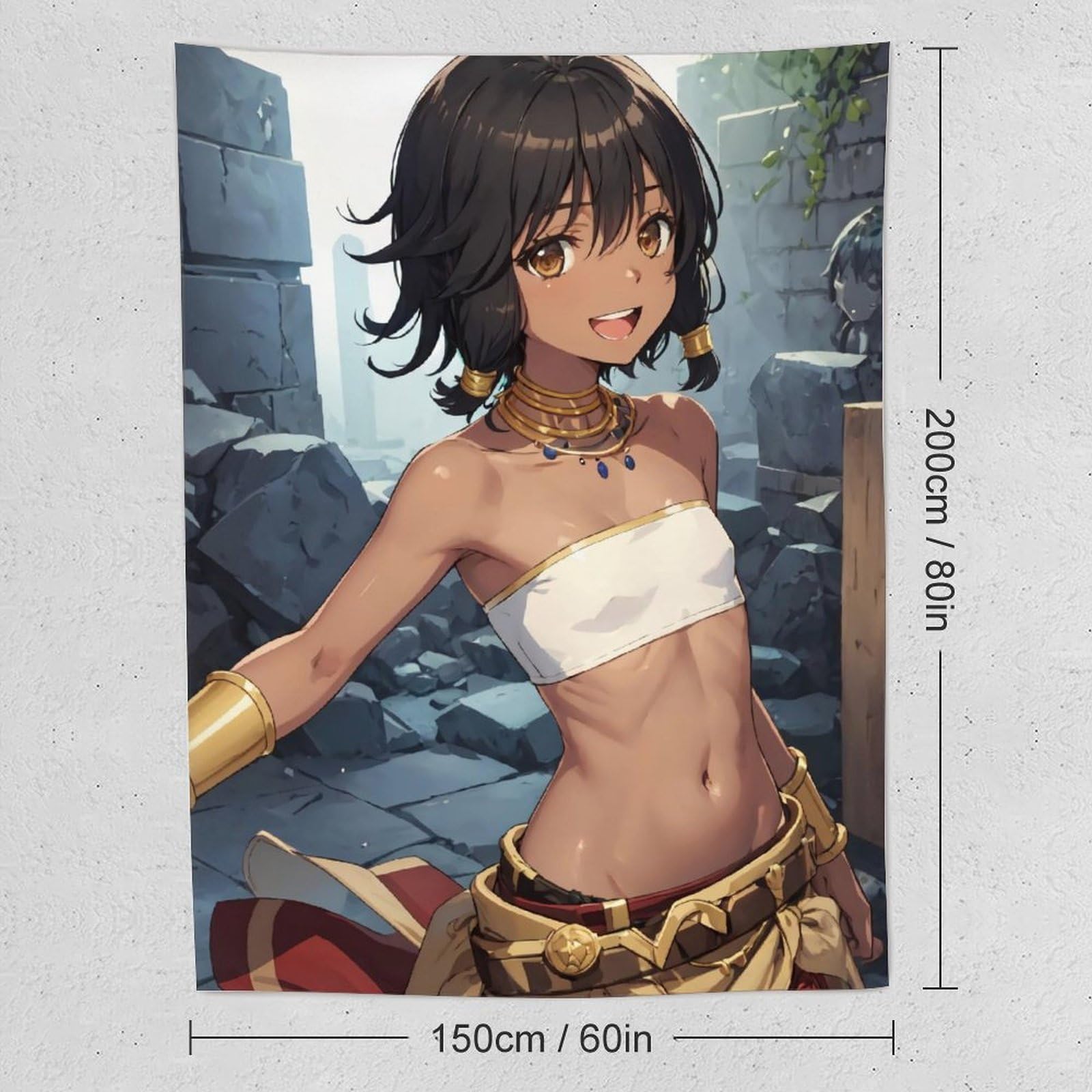 Amazon.co.jp: 壁タペストリー 可愛い キャラクター柄 ダンまち