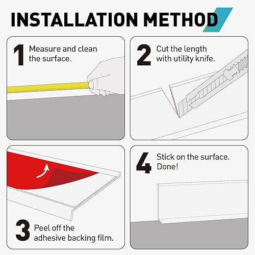 Miniatura 17 de Baseboard Trim, 4 Inch(W) x 20 Feet(L) Peel and Stick Flexible Baseboard Molding Trim, Self Adhesive Vinyl Baseboard Cove Base, Base Boards for Black