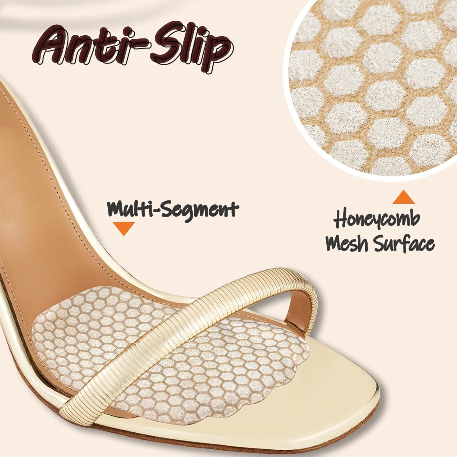 Ball of Foot Cushions for Women(2 Pairs Foot Pads), High Heel Inserts, Metatarsal Pads Women, Pain Relief and Comfort，Anti Slip, Invisible - Image 4