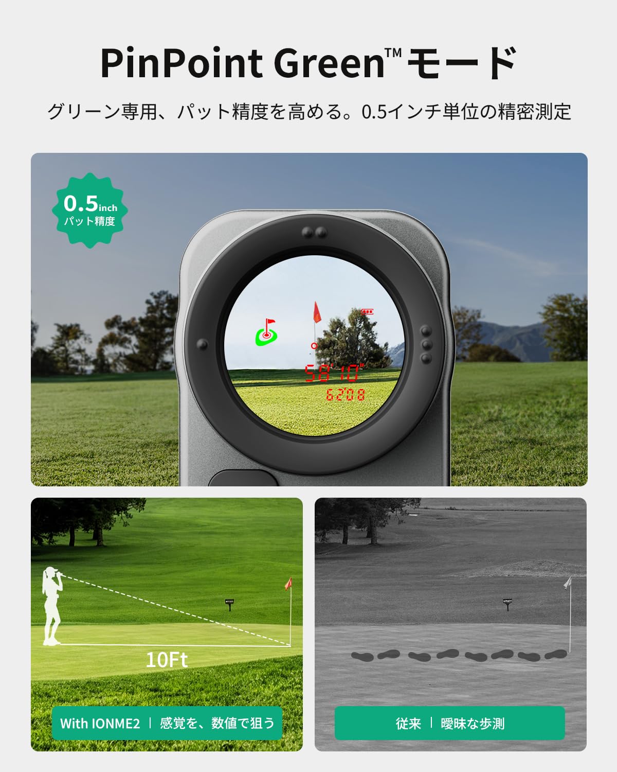 Amazon.co.jp: MILESEEY ゴルフ レーザー距離計 IONME2 超小型 mini