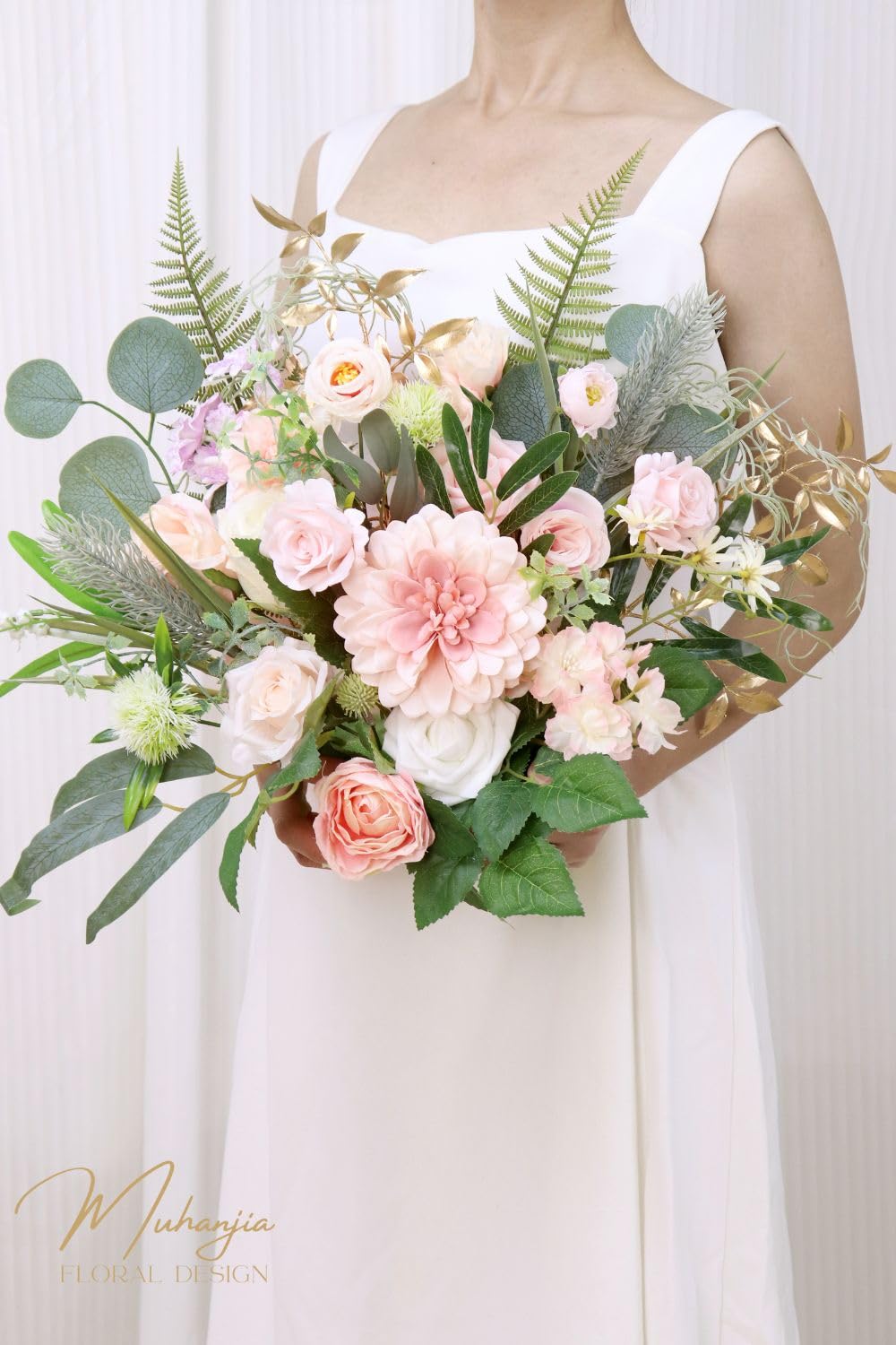 Amazon.co.jp: Muhanjia ヴィンテージスタイル 造花 グリーン コンボ