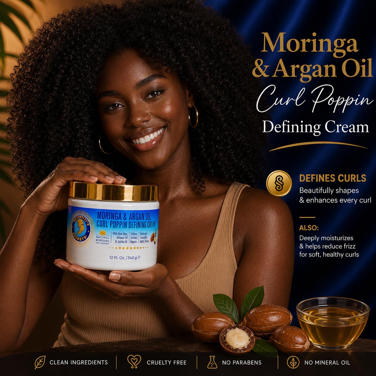 Amazon.com : Nefertiti's Secrets Moringa Oil Curl Defining Cream
