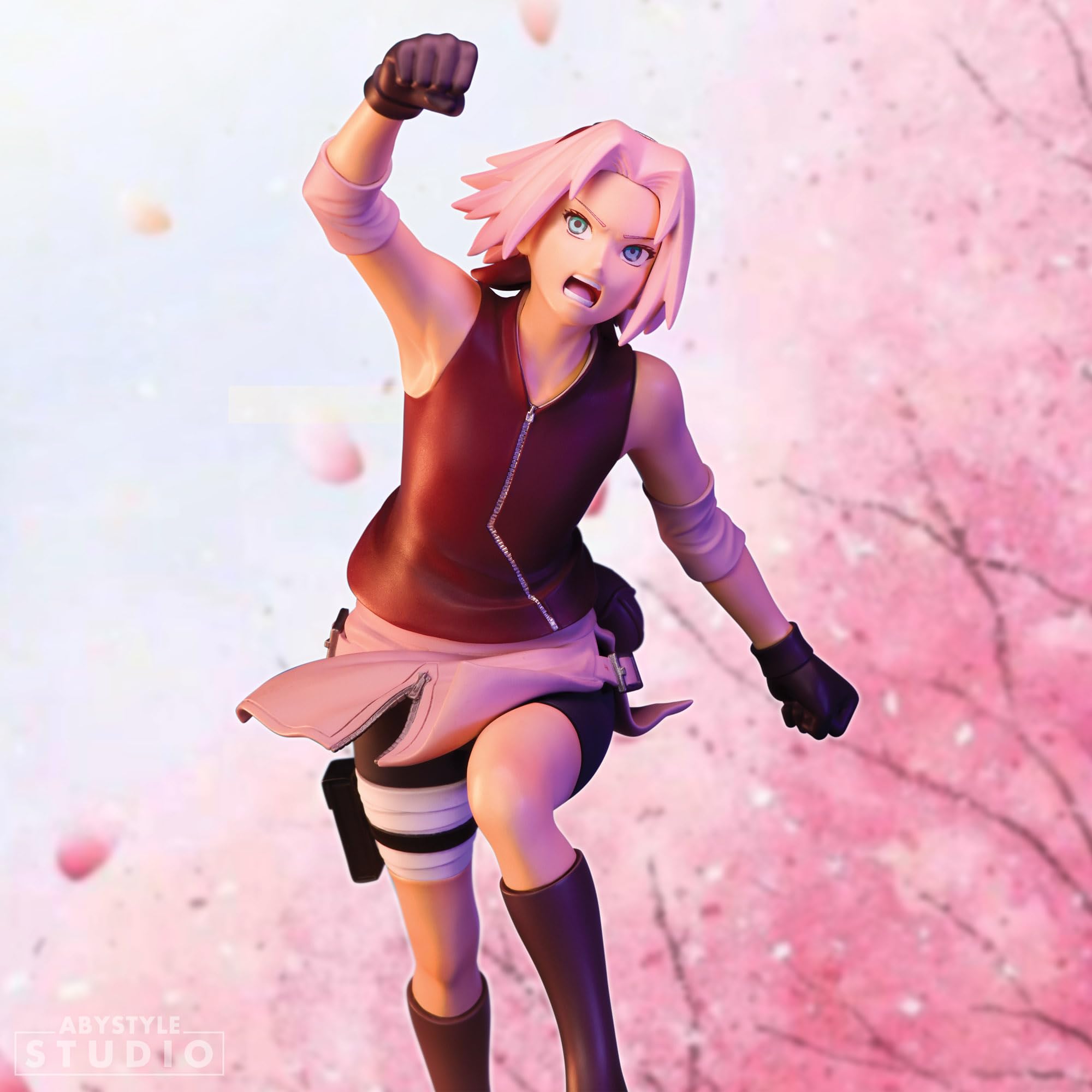 Abysse Corp Naruto Shippuden Action Figure Sakura 1:10 Scale Stampato in PVC, in confezione regalo.