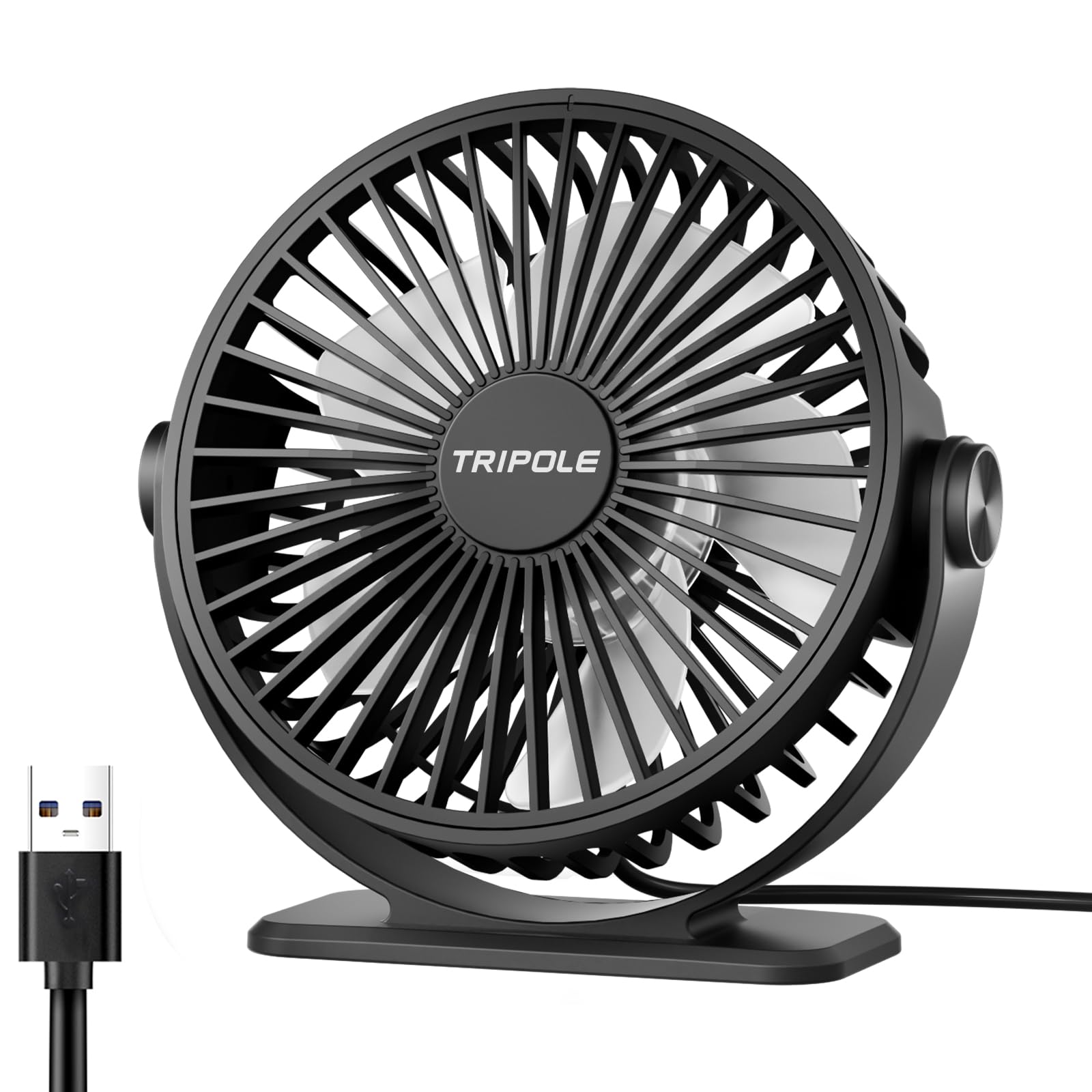 Amazon | TriPole USB卓上扇風機 静音【2025小型扇風機 USB給電