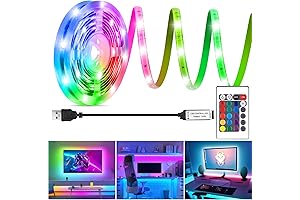 HOUHUI LED Strip Lights 6.56Ft,RGB LED Lights Strip for 40-60in TV LED...