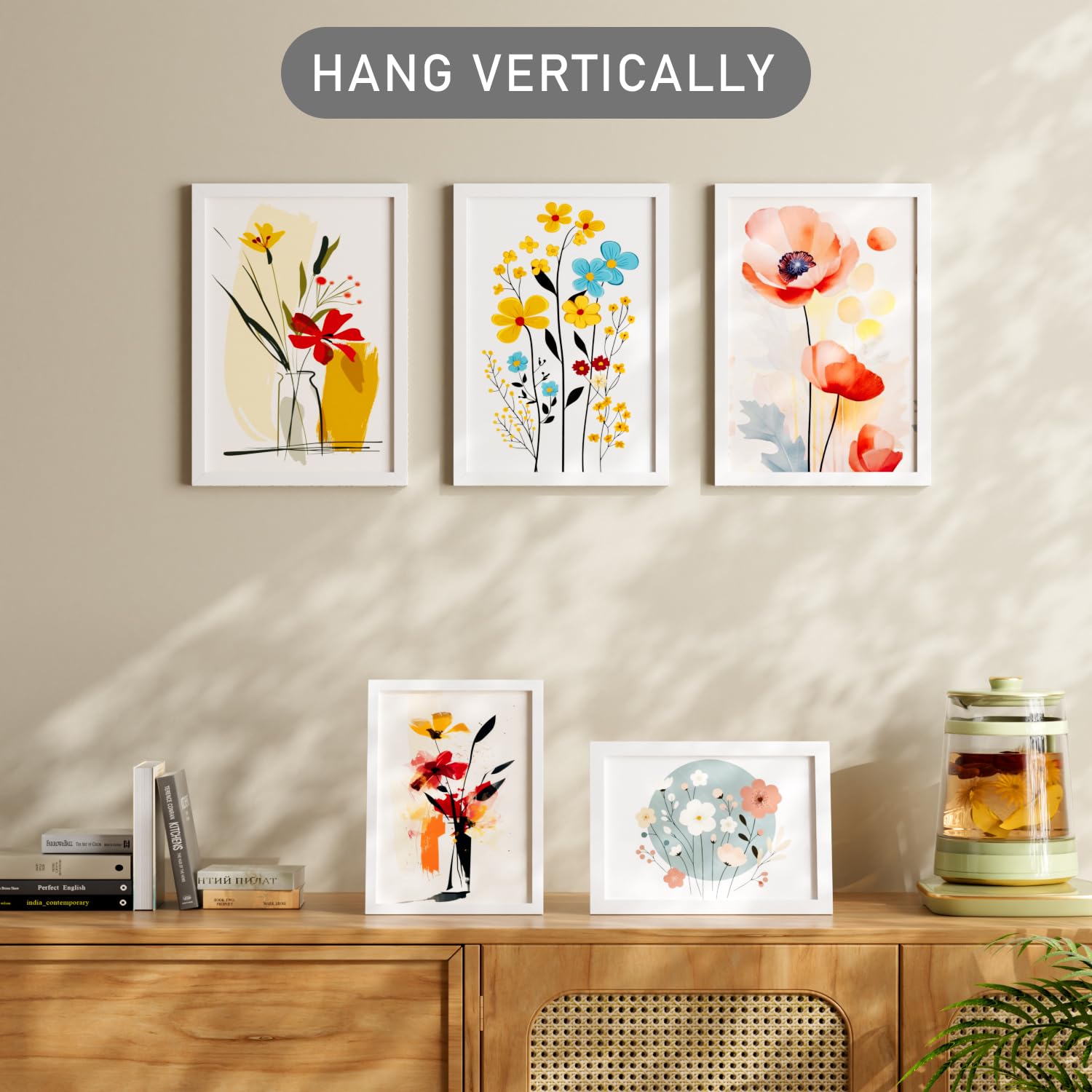 A3 Picture Frame with A4 Mount, 3 Pack White A3 Poster Frames, 29.7x42cm Photo Frames with Safe Perspex Front, Wall Mounting - Image 2