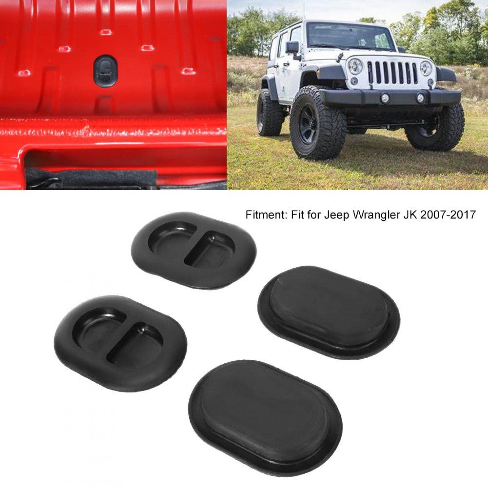 Paraurti in gomma per cofano di ricambio per Jeep Wrangler JK 2007-2017 Paraurti in gomma per cofano di ricambio per Jeep Wrangler JK 2007-2017