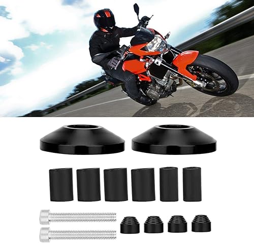 Miniatura 4 de Acouto Kit de extremo de manillar de motocicleta, 1 par universal CNC aleación de aluminio motocicleta motocicleta mango mango mango extremo enchufe