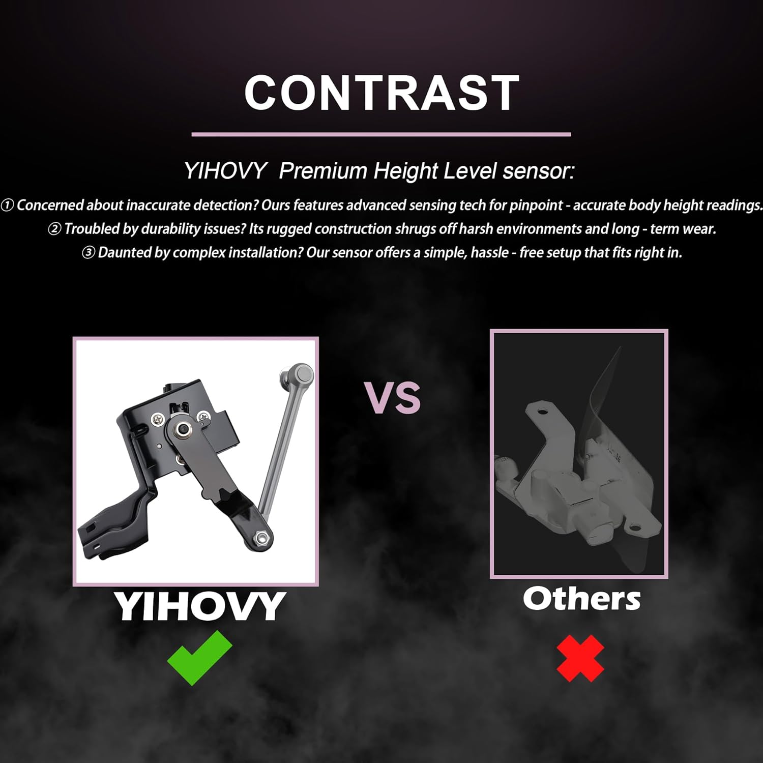 Ride Height Level Sensor fit for Mitsubishi 2007 2008 2009 07 08 09 Outlander, 8651A047, Rear Right Passenger Side