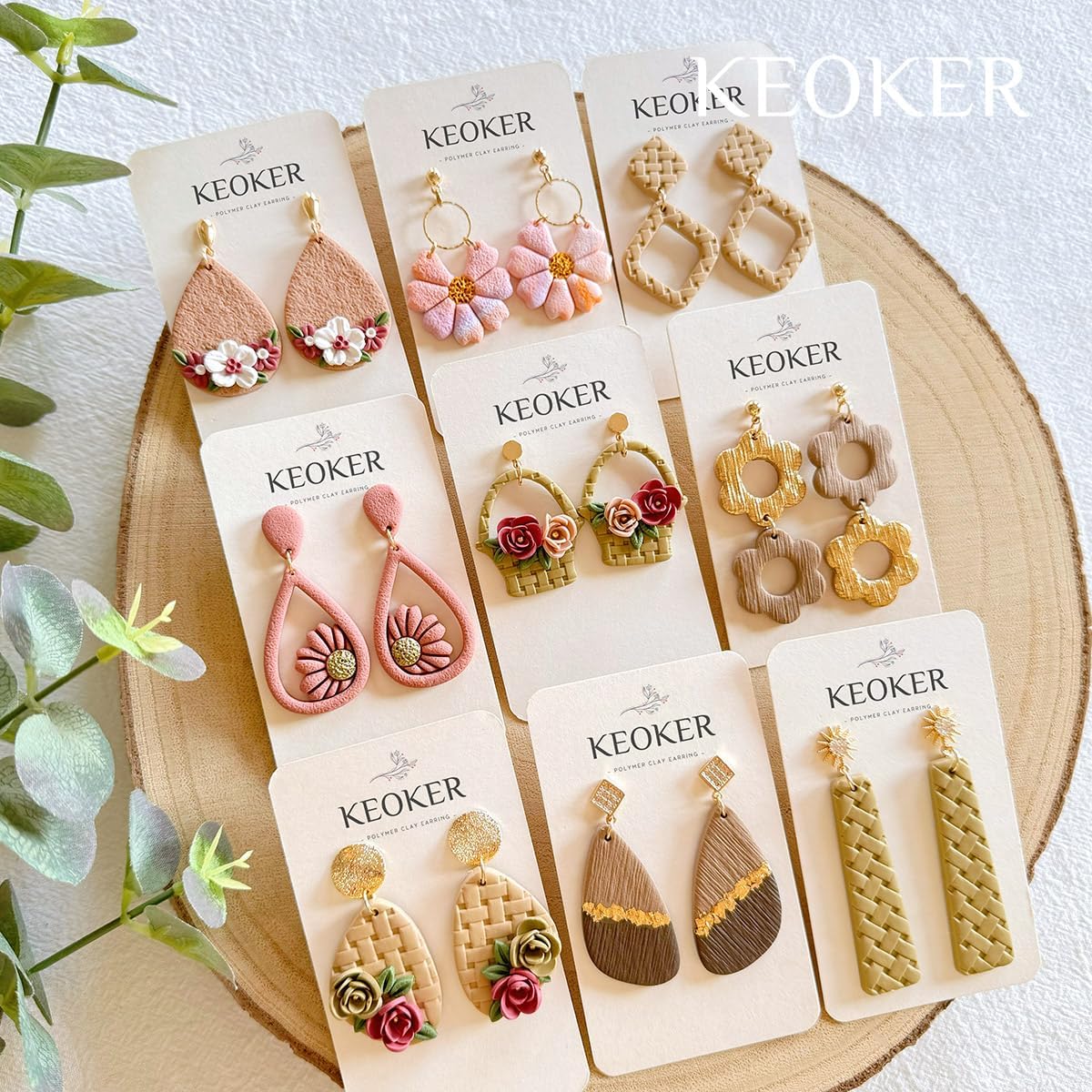 KEOKER Polymer Clay Texture Roller, Polymer Clay Roller for Making Earrings, Like Polymer Clay Texture Sheets, Great Work with Polymer Clay Cutters (Sandpaper Texture) - Image 6