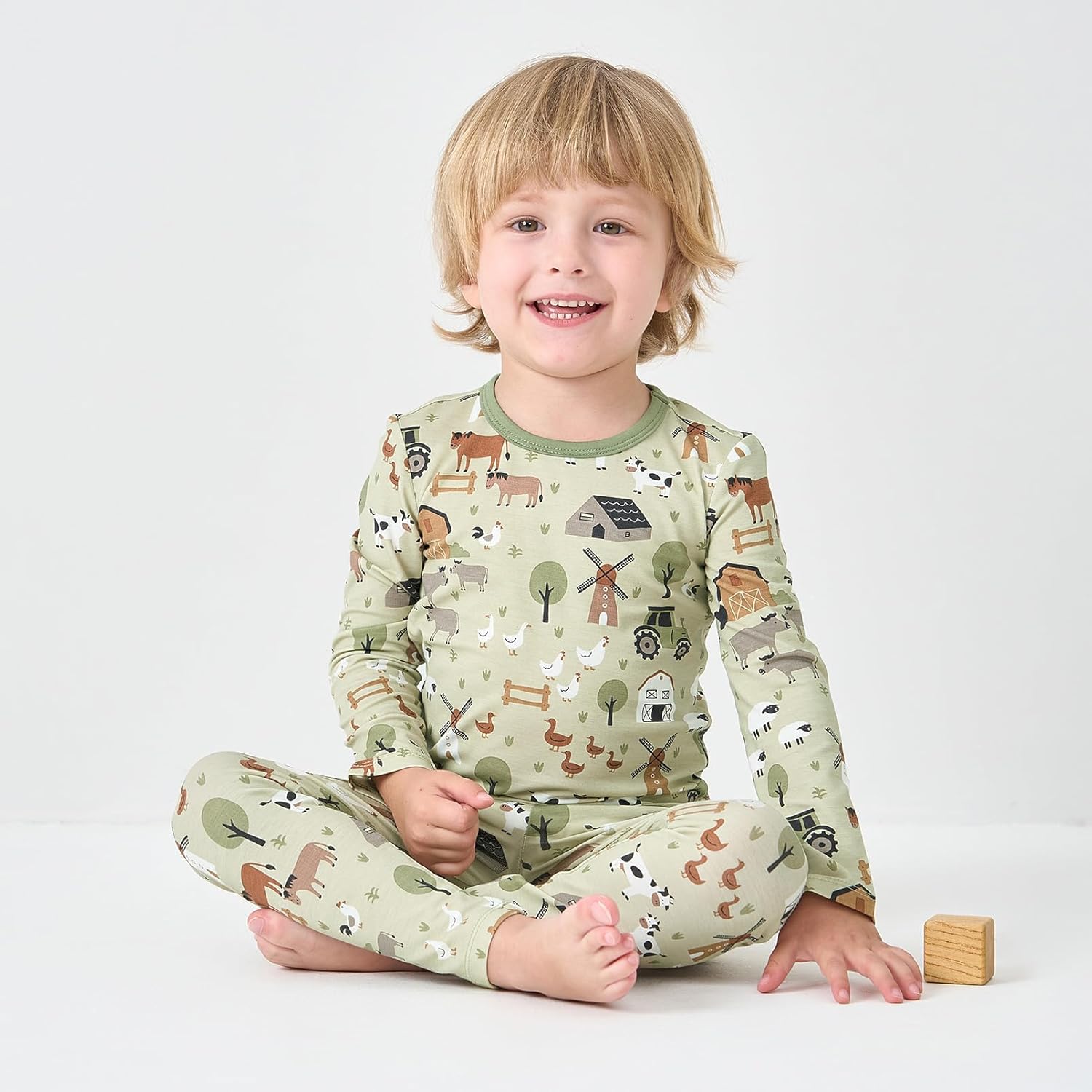 pureborn Baby Toddler Kids Viscose from Bamboo Pajamas Set Pjs 2pcs 18M-8Y - Image 3