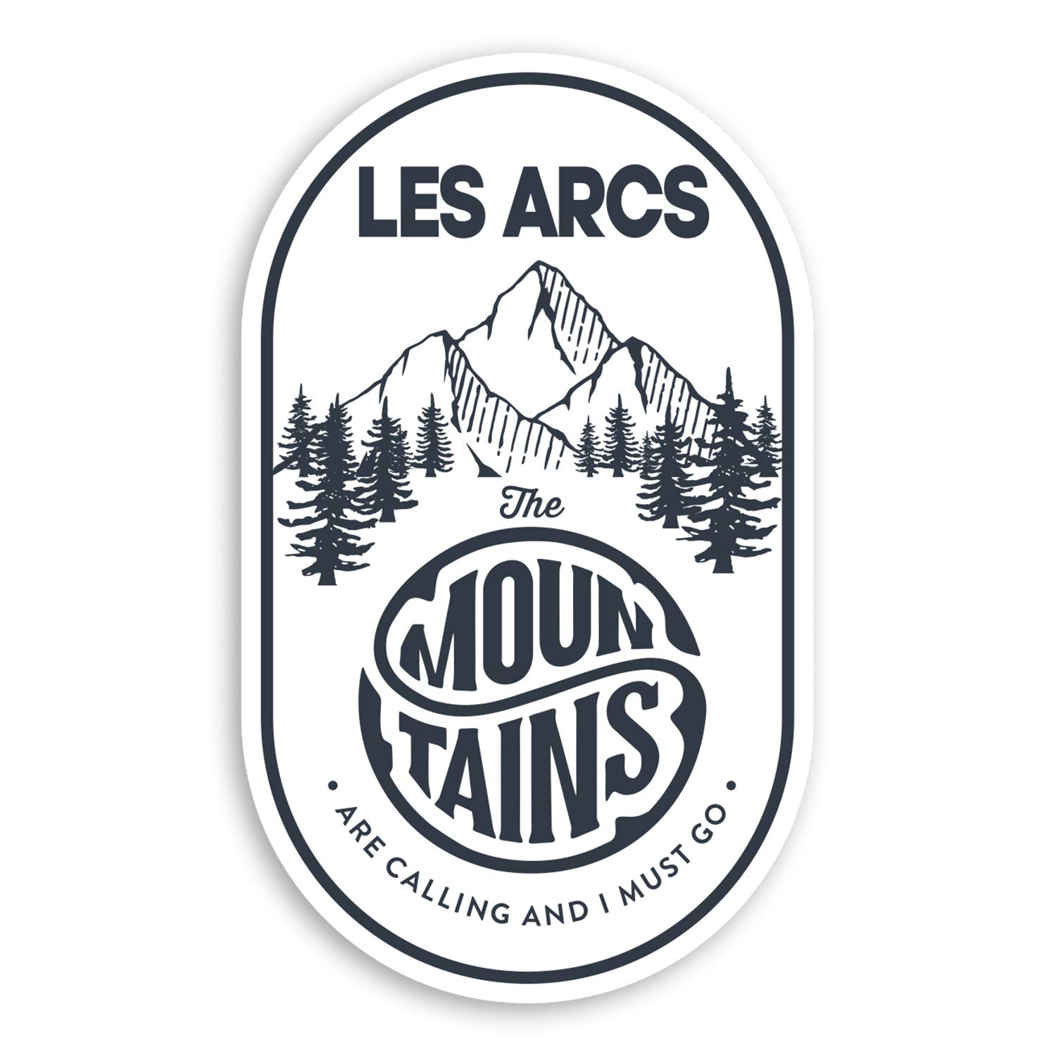Destination Vinyl Ltd Multi 2 X 10Cm Les Arcs France Vinyl Stickers - Mountain Ski Luggage Sticker #30211 (10Cm Tall)