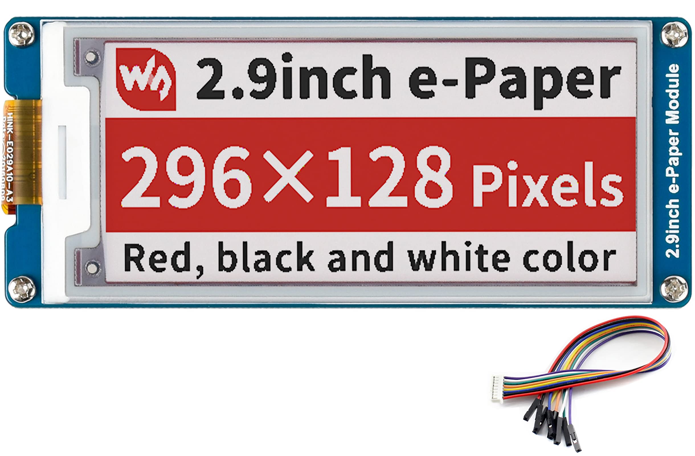 Bicool 2.9inch e-Pape Display Module 296x128 E-Ink Screen for Raspberry Pi 4B/3B+/3B/2B/Zero/Zero W/Zero WH and Jetson Nano,Compatible with Arduino/STM32 Red Black White Three Color SPI Interface