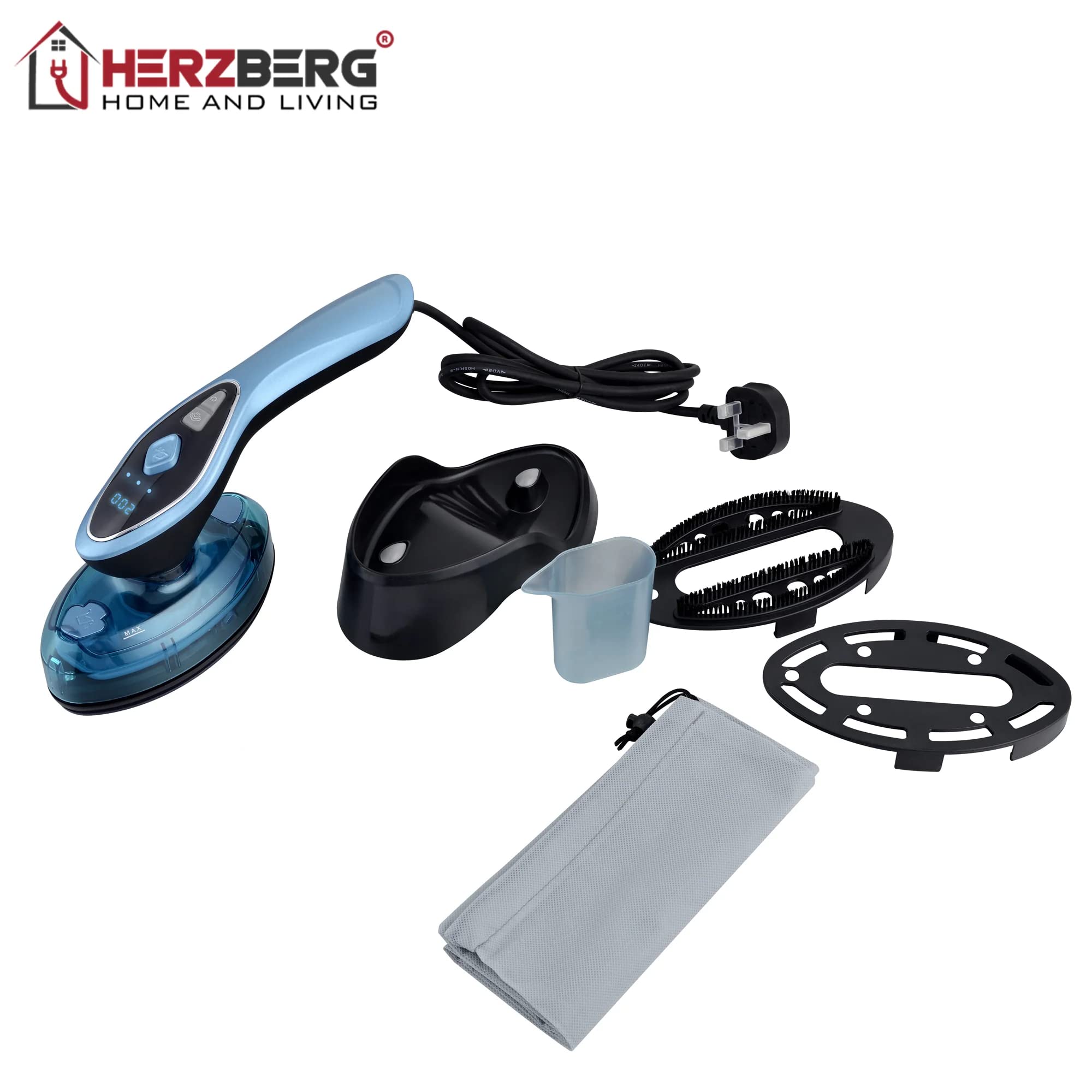 Herzberg Drut do prasowania pionowego-parownica na sucho 3Bar-Fer 2 w 1 HG8056