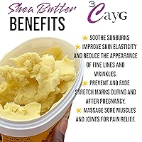 Vista 2 de 3CAYG 1 libra de manteca de karité sin refinar para cabello, piel y uñas