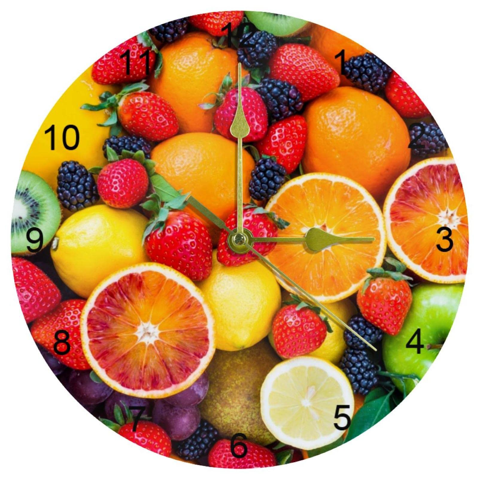 Horloge murale silencieuse anti tic-tac lecture claire chiffres arabes
