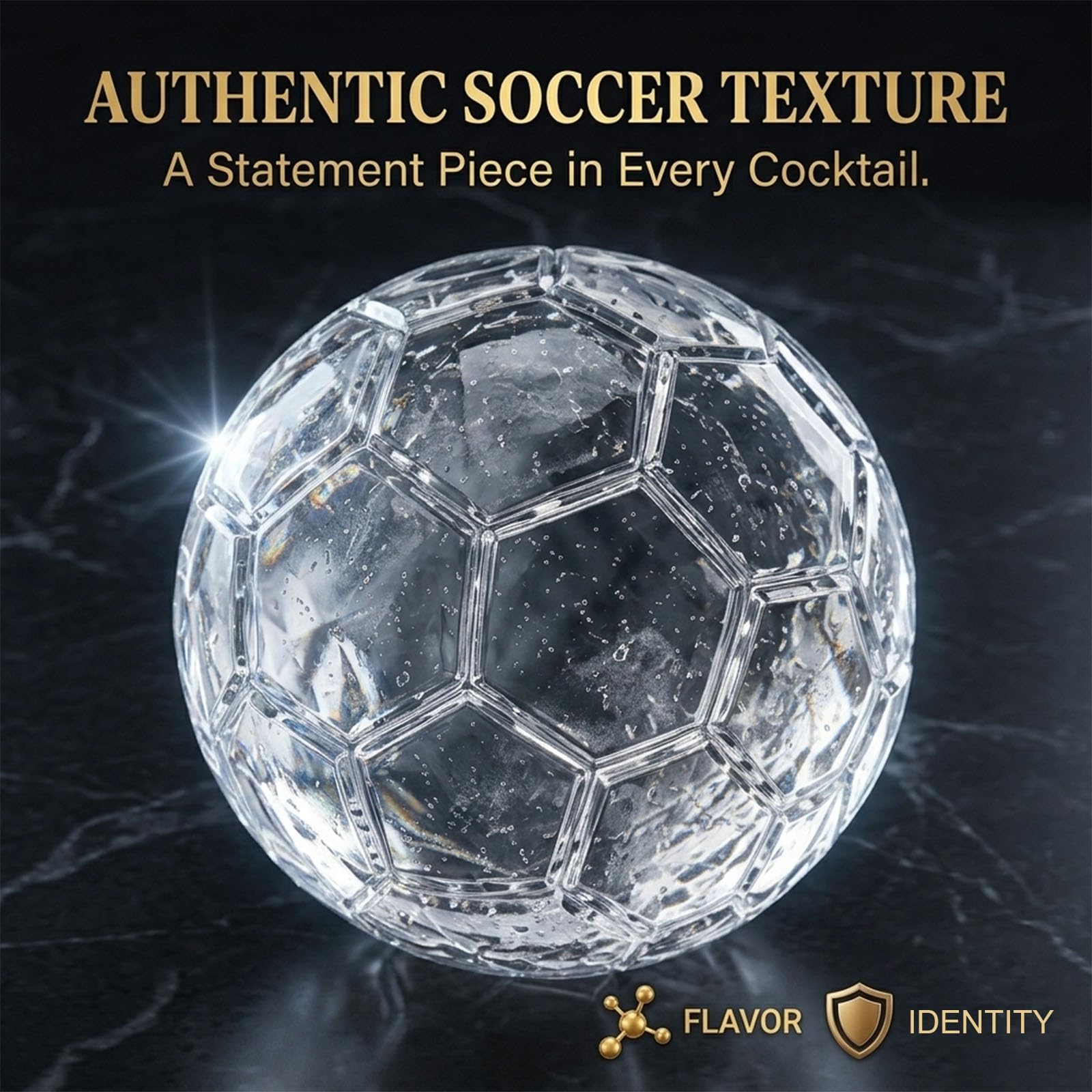 Accessorio Bar per Tifosi di Calcio: Pressa in Alluminio Aeronautico, Crea Ghiaccio a Calcio 60mm 70mm in 30s, Perfetto per Party Estivi e Celebrazioni dei Match(70mm)