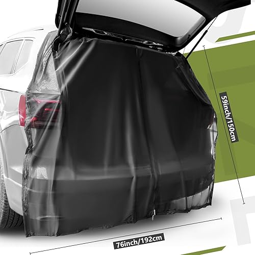 Miniatura 3 de Yahenda Juego de 5 persianas para puerta trasera y ventana de automóvil, para campamento, para ventanas, elástica, para ventana delantera y trasera,