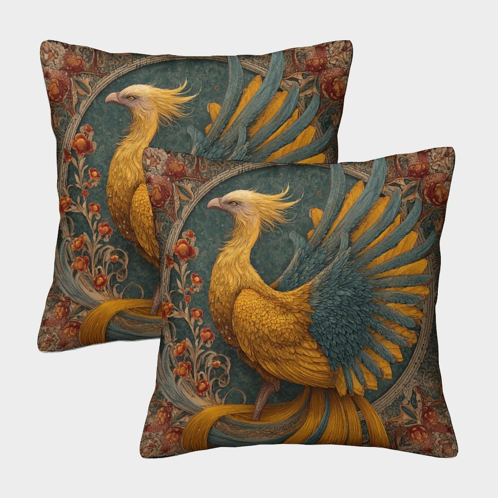 kaiyun 2 Pack 3D Westergren, Bird of Paradise Cushion 3D Soft Touch Pillowcase,sofa Chair Home Furnishings 50x50cm