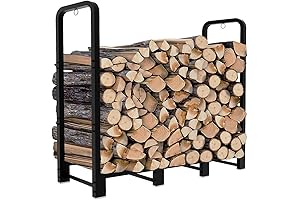 Artibear Adjustable & Heavy Duty 4ft Outdoor Firewood Rack - Metal &...