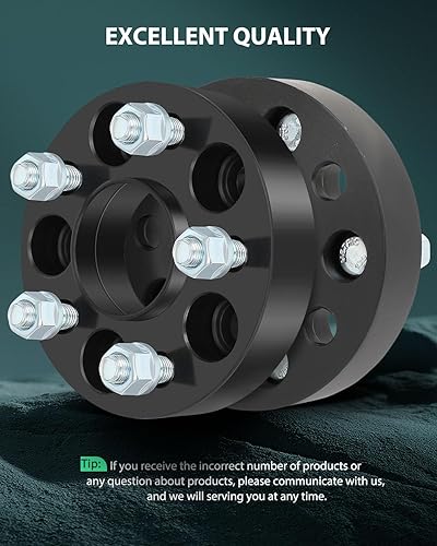 Miniatura 6 de SCITOO 4 espaciadores de rueda de 5 x 108 de 1.25 pulgadas de diámetro de 2.496 in de 12 x 1.5 y 5 lengüetas para Lincoln Corsair 2020-2022, para