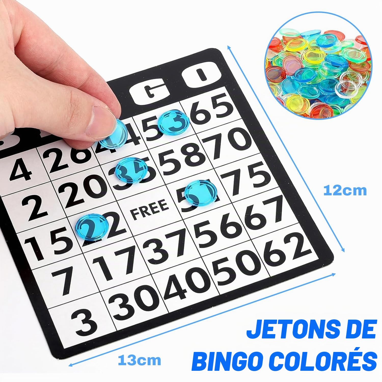 Jeu de bingo Lucky Ball, ensemble de vin traditionnel, cage de bingo professionnelle et boules de bingo avec plateau de bingo - 4 choix de couleurs
