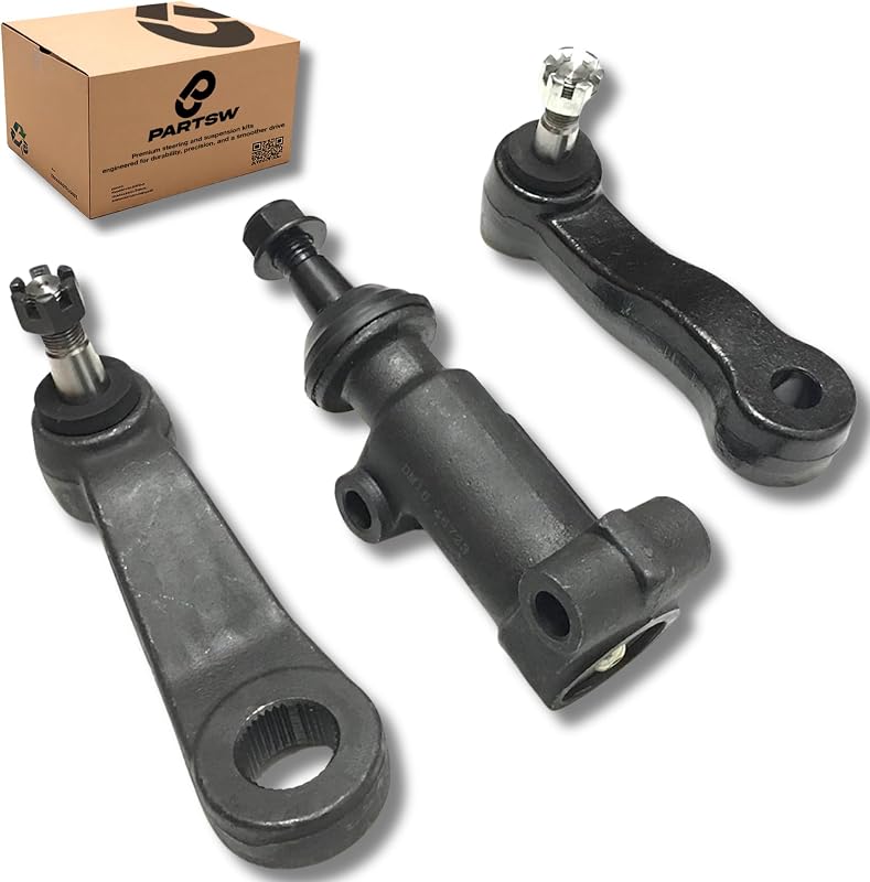 Kit de direção dianteira PartsW com braços pitman e auxiliares para Chevrolet, GMC e Hummer – 3 peças