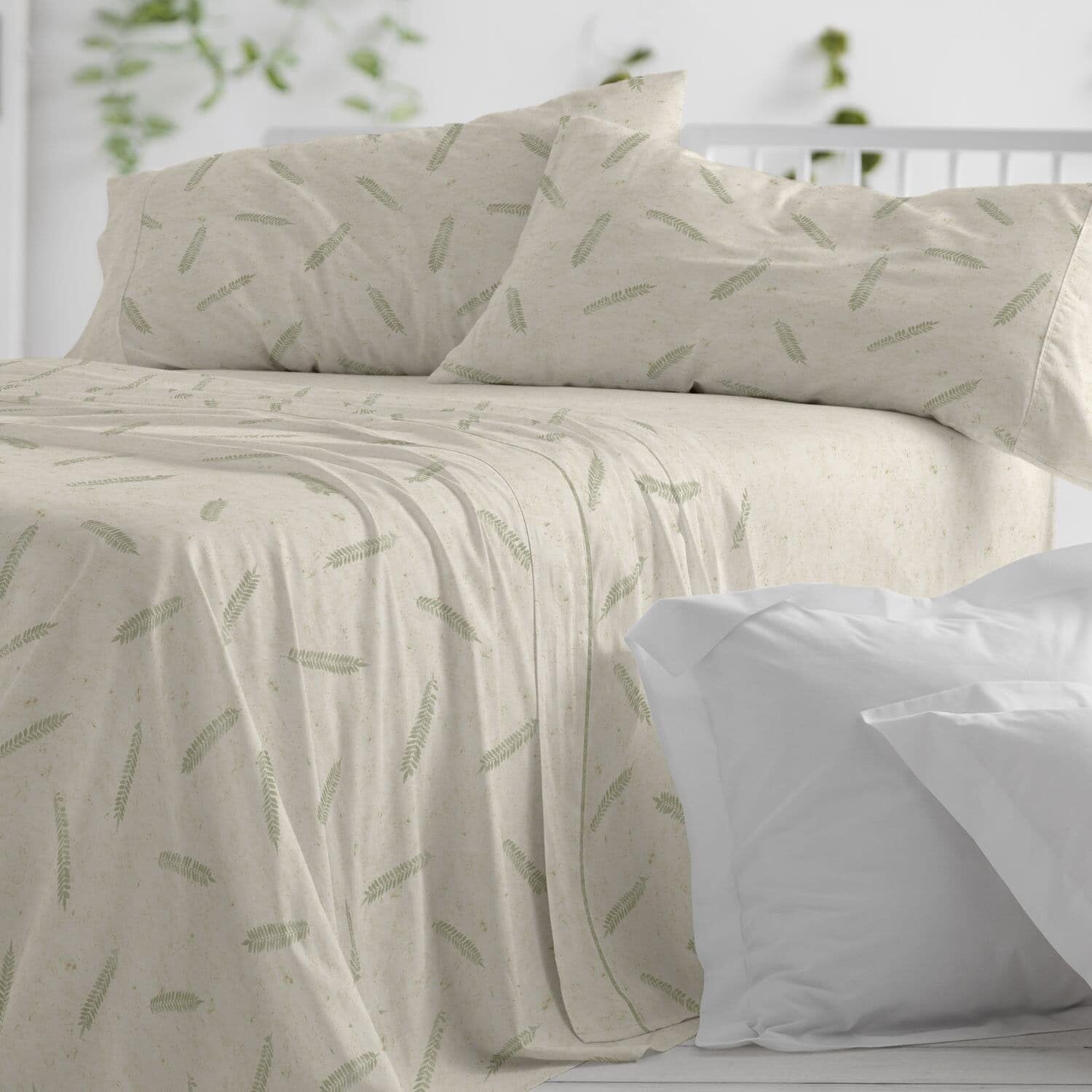 Burrito Blanco | Juego de sábanas | Cama de 150 a 160cm. (+Medidas Disponibles) | Diseño 046 | Color Verde (150-160x190/200cm.)