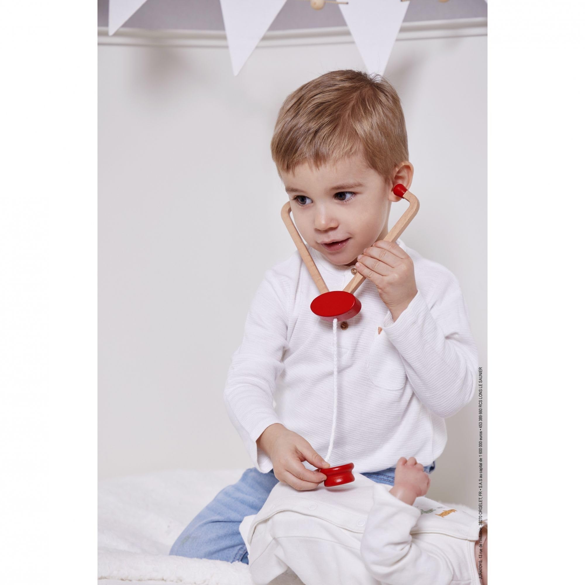 Janod - Malette de Docteur Enfant - 10 Accessoires en Bois Massif Inclus - Jouet d'Imitation - Dès 3 Ans, J06513, Rouge