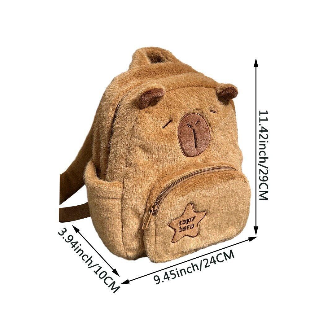 Capybara - Mochila Para Libros De Peluche, Bolsa De Ocio De Peluche, Bonita  Mochila De Animales De