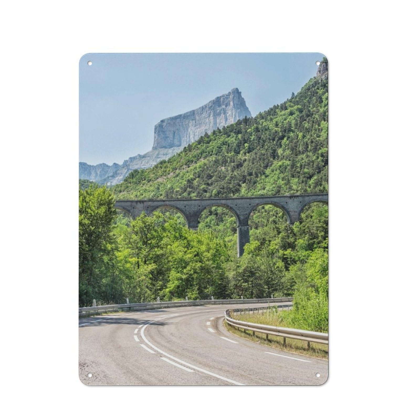 Junmoney Viaduct Vintage Metal Plaque 40X30cm For Man Cave Or Games Room, For An Autumn Update To Man Cave And Games Room