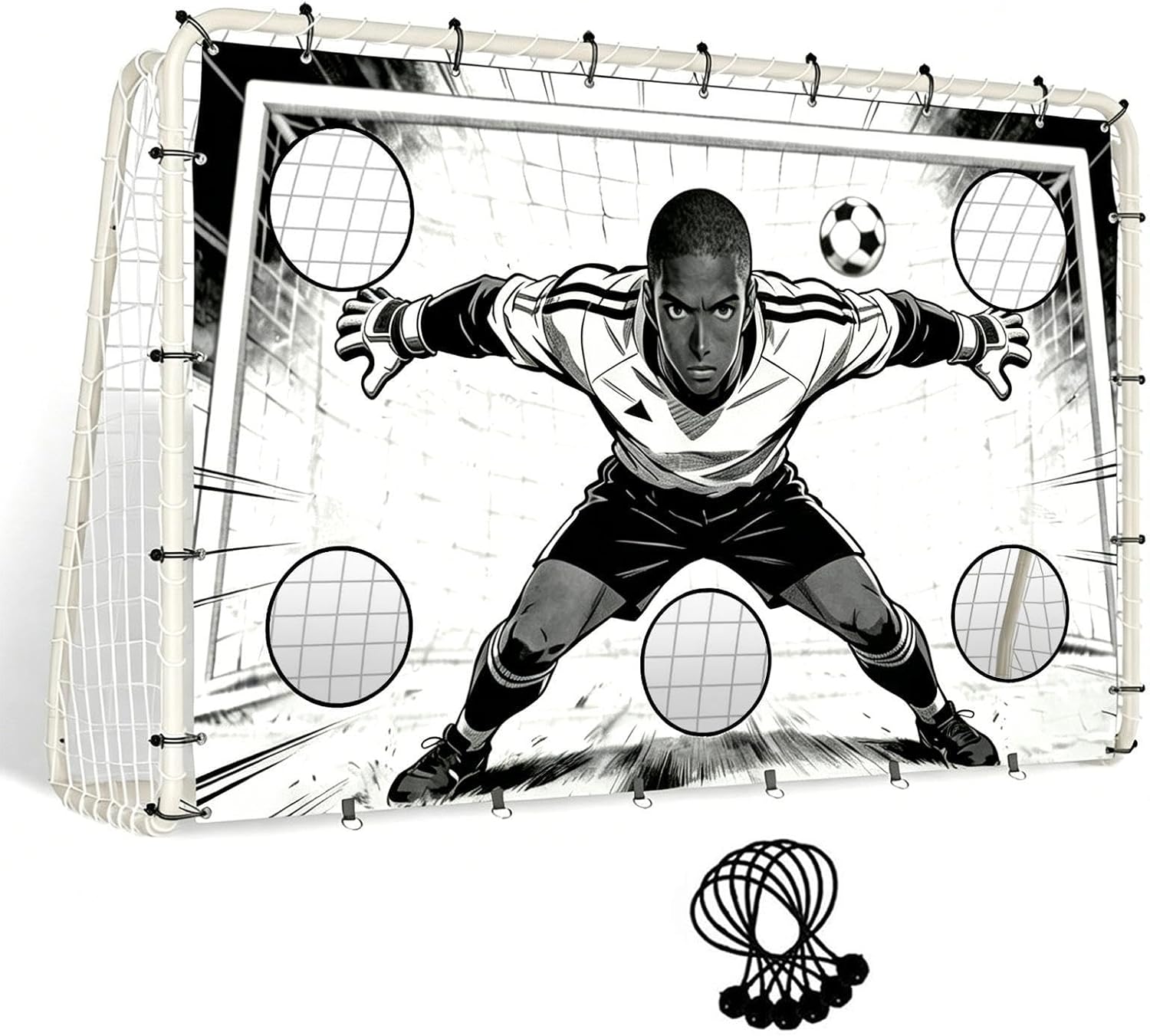 Soccer Training Net - Interactive Football Toss Target Netting, Durable Kicking Practice Goal, Precision Passing Trainer, Backyard Skill Development Net | Kids Teens School for Lawn Course Playground