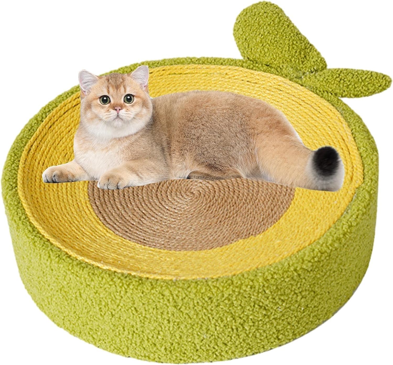Thaibna Fruit Cat Scratcher, Cat Fruit Scratcher, Fruit Shaped Cat Scratcher, Orange Round Cat Bed, Wear-Resistant Sisal Cat Supplies,to Meet The