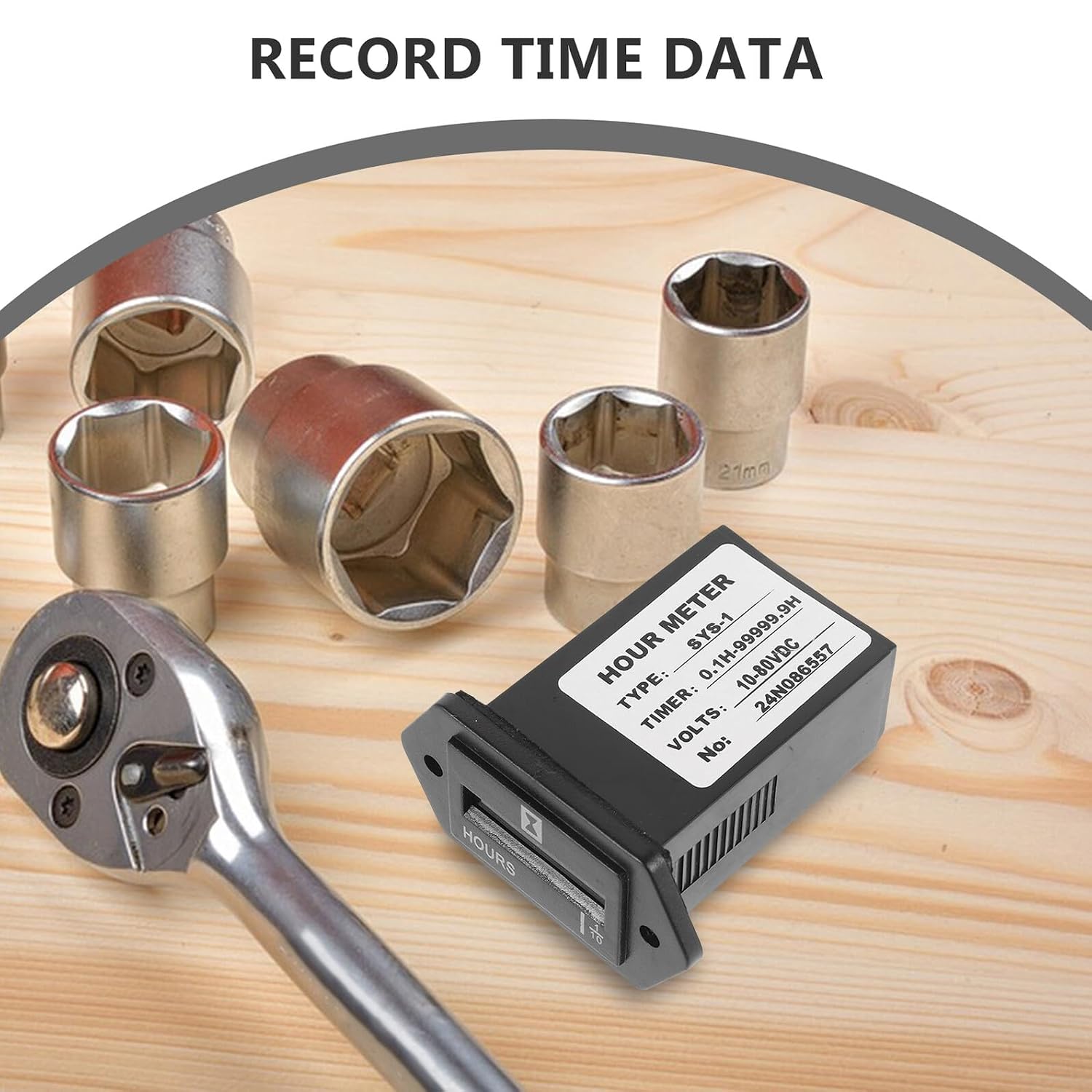 Car Instrument Timer Mechanical Hour Meter for Lawn Mower and Vehicle Interior, Portable Replaceable Engine Hour Counter for Excavator, Bulldozer, and Automotive Use