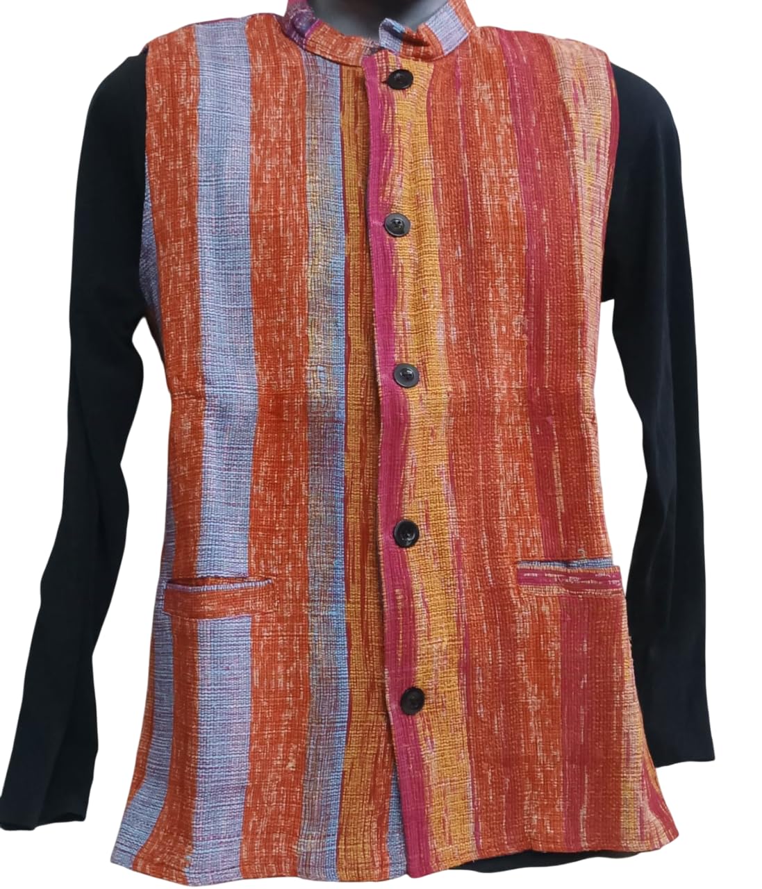 ekok Sleeveless Jacket for Gents Winter Wear Cardigan, Cotton Linen Lining, Khesh Fabric Outer 48-picture-57