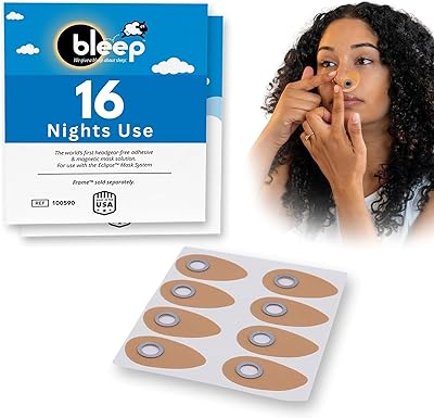 Bleep Eclipse Halos CPAP Mask-Free Interface, Strapless Sleep Apnea Nose Mask with 64 MagSeal Ports, Leak-Free Adhesive, BPA-Free, CPAP Supplies & Accessories, 32 Count, USA-Made Pack of 2