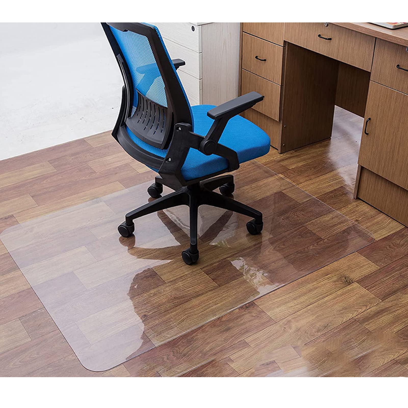 Transparente PVC-Bodenschutzmatte für Büro und Zuhause, rutschfeste Stuhlmatte für Holzböden, Fliesenschutzmatte, 1,5 mm dick, 150 x 220 cm