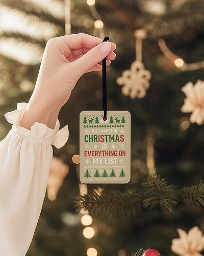 Miniatura 7 de Ambientador de Coche de Bayas de Feliz Navidad 4 Piezas, Clásico Copo de Nieve de Navidad Jengibre Ambientador Colgante para Autos Armario Cajón